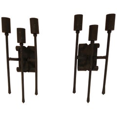 Pair of Vintage Brutalist Wall Lamps, 1960s