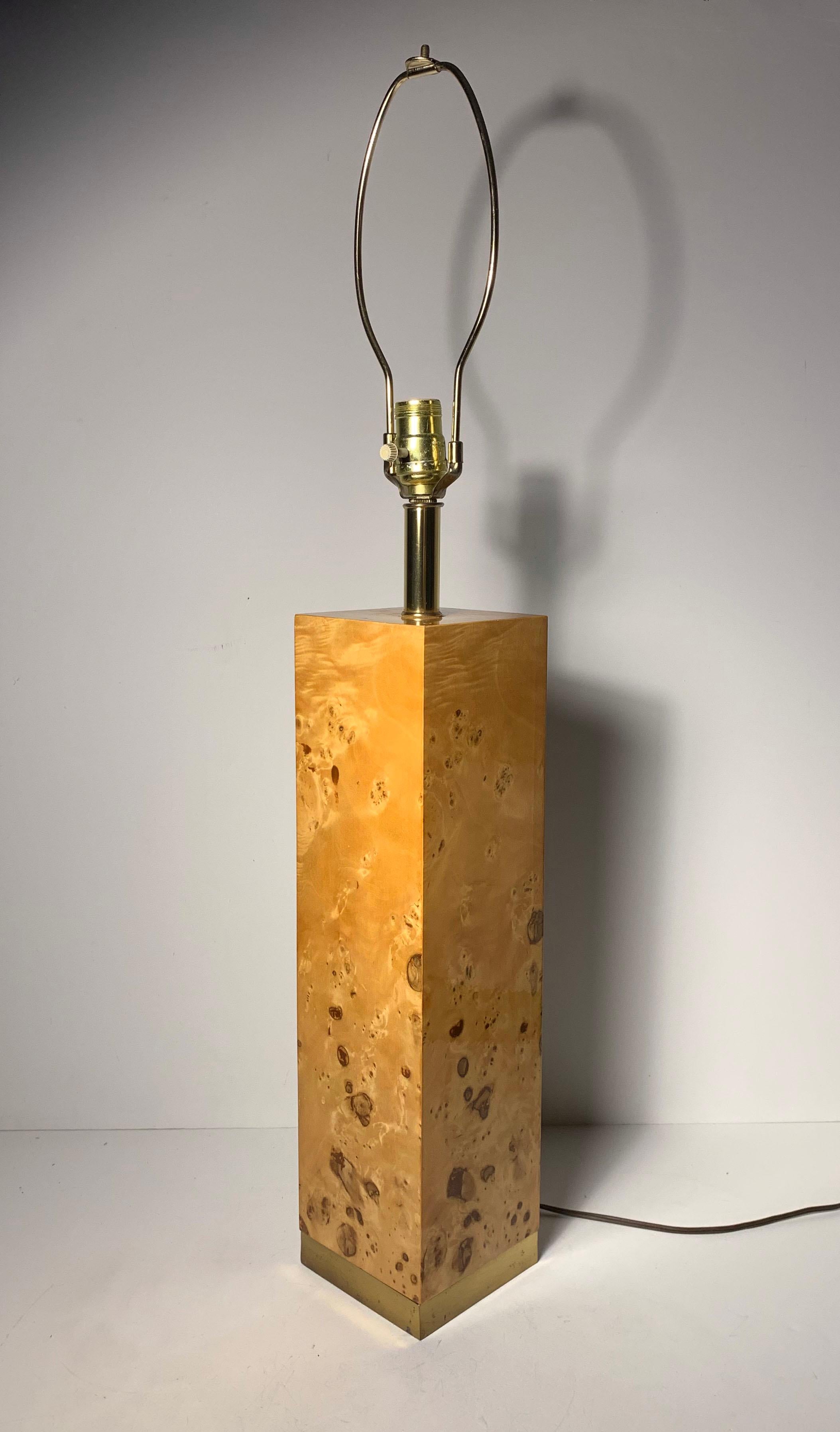 Pair of Vintage Burl Wood Table Lamps by Westwood 4