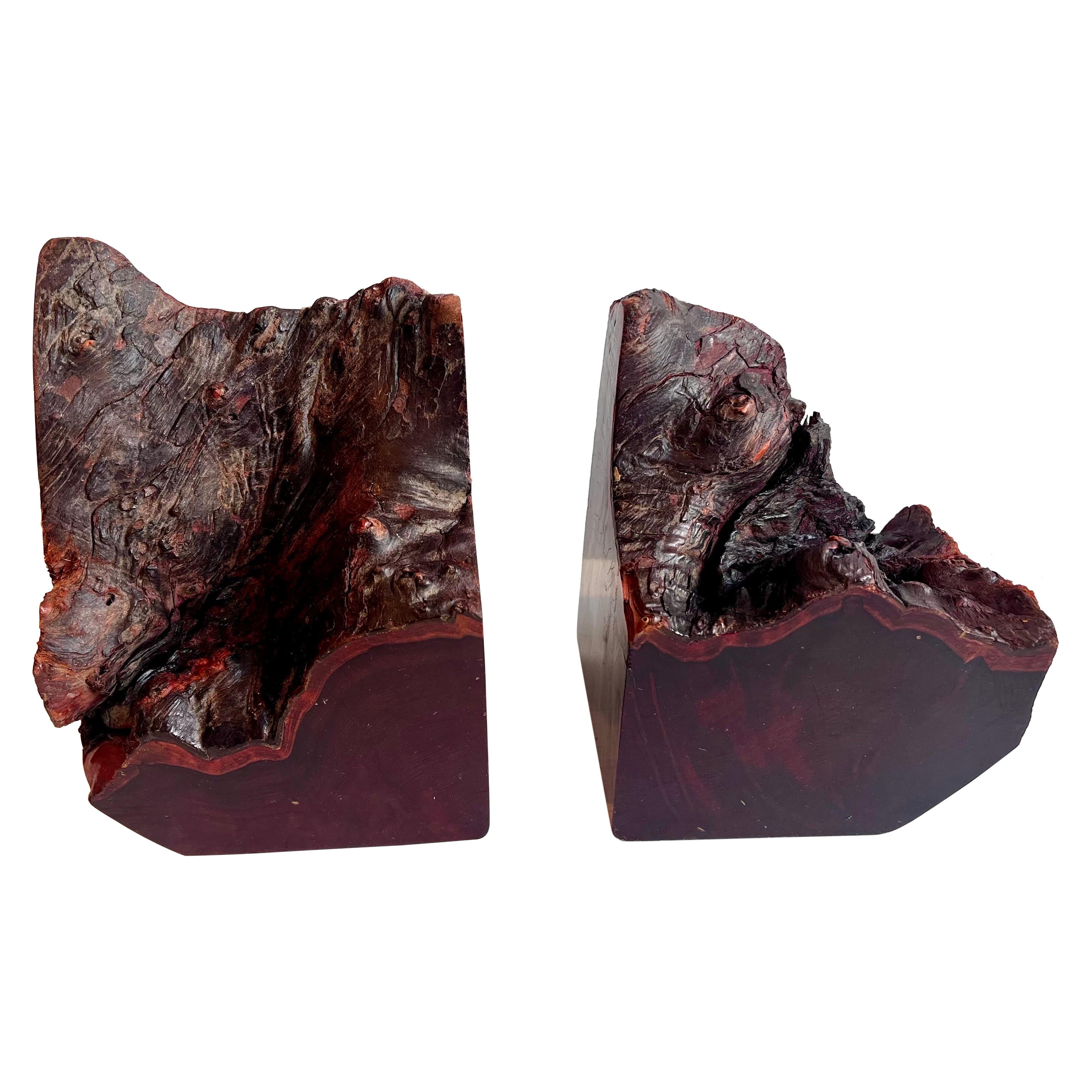 Paire de serre-livres en bois d
ébène, Vintage By, années 1970