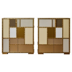 Coppia di armadietti vintage dello Studio A Glustin