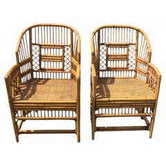Pair of Vintage Calif-Asia Brighton Pavilion Rattan Chairs