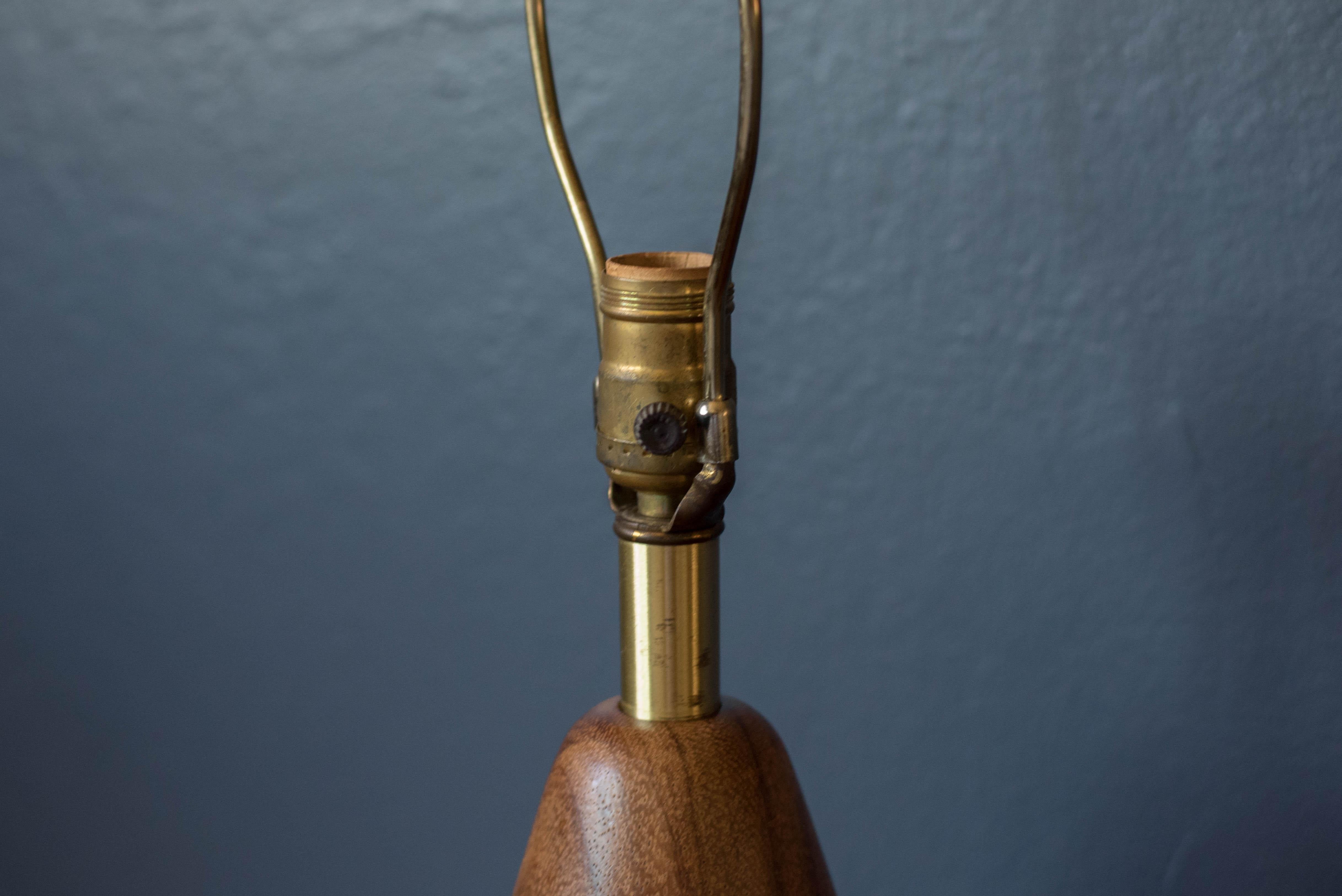 Pair of Vintage California Modern Mahogany Lamps by Raymond Pfennig 1