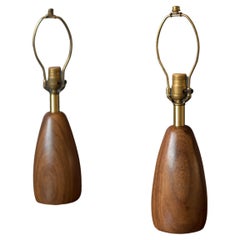 modern yoga ppt Pair of Vintage California Modern Mahogany Lamps by Raymond Pfennig