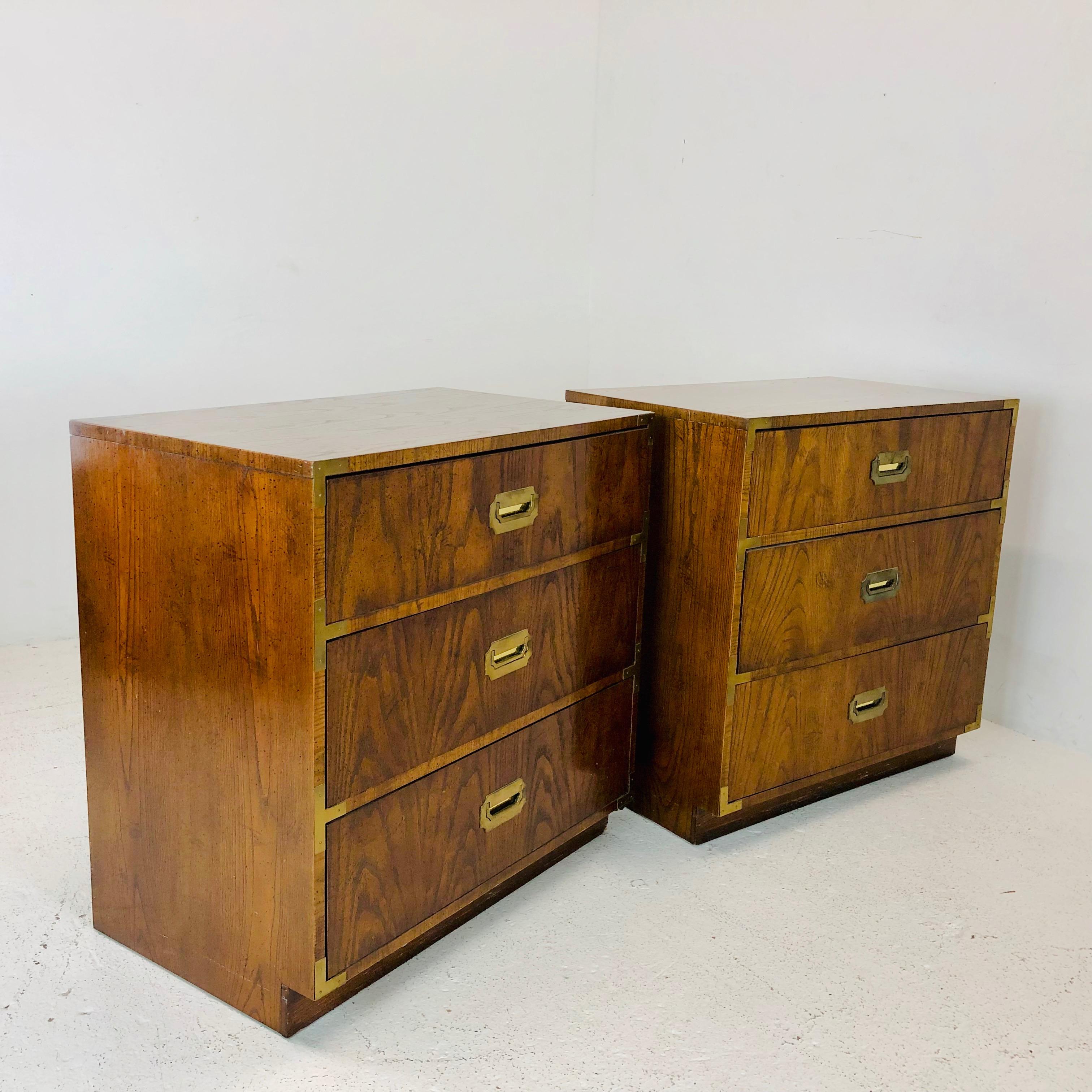 Pair of Vintage Campaigner Chests by Dixie 3
