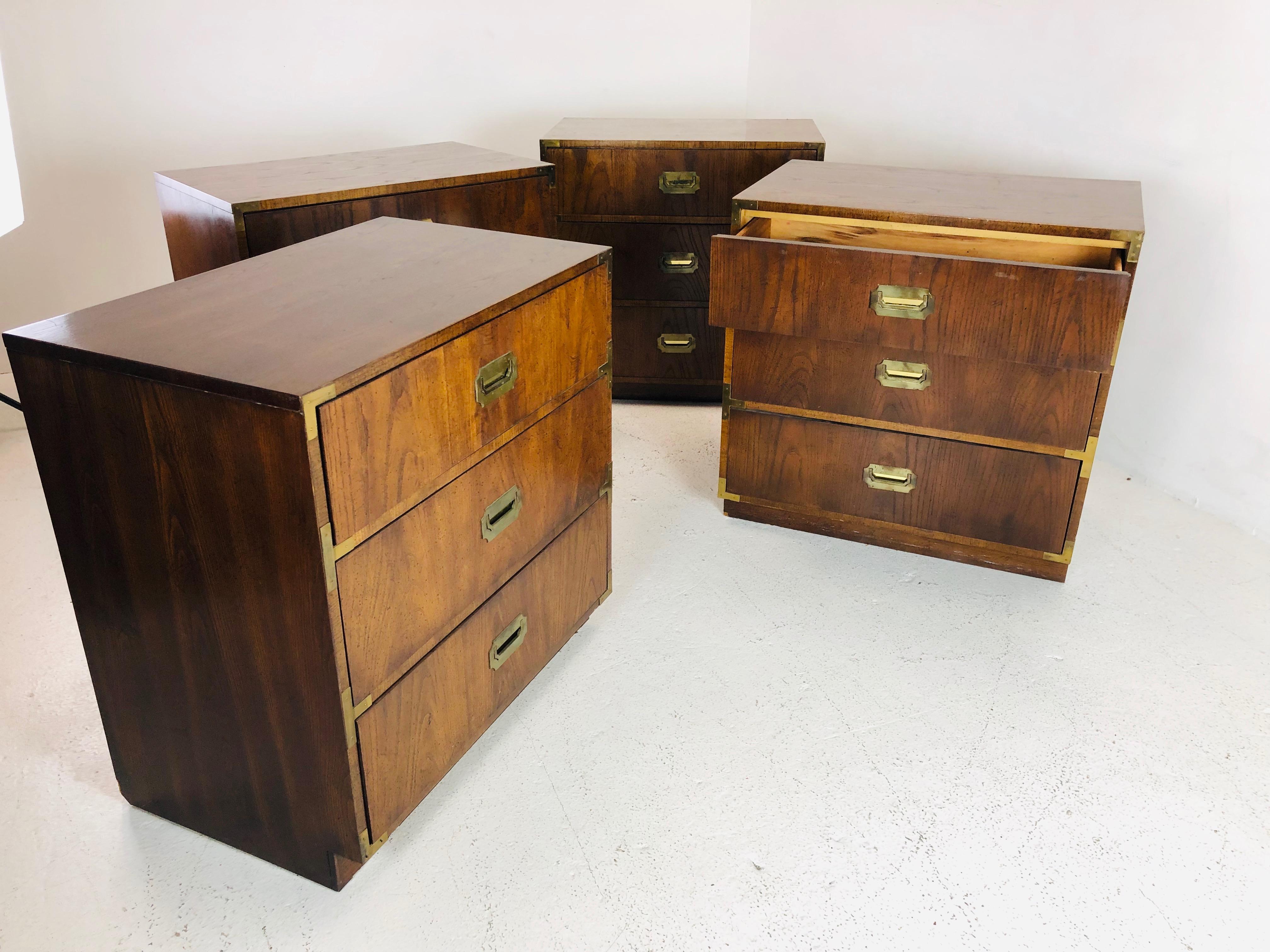 Pair of Vintage Campaigner Chests by Dixie 5