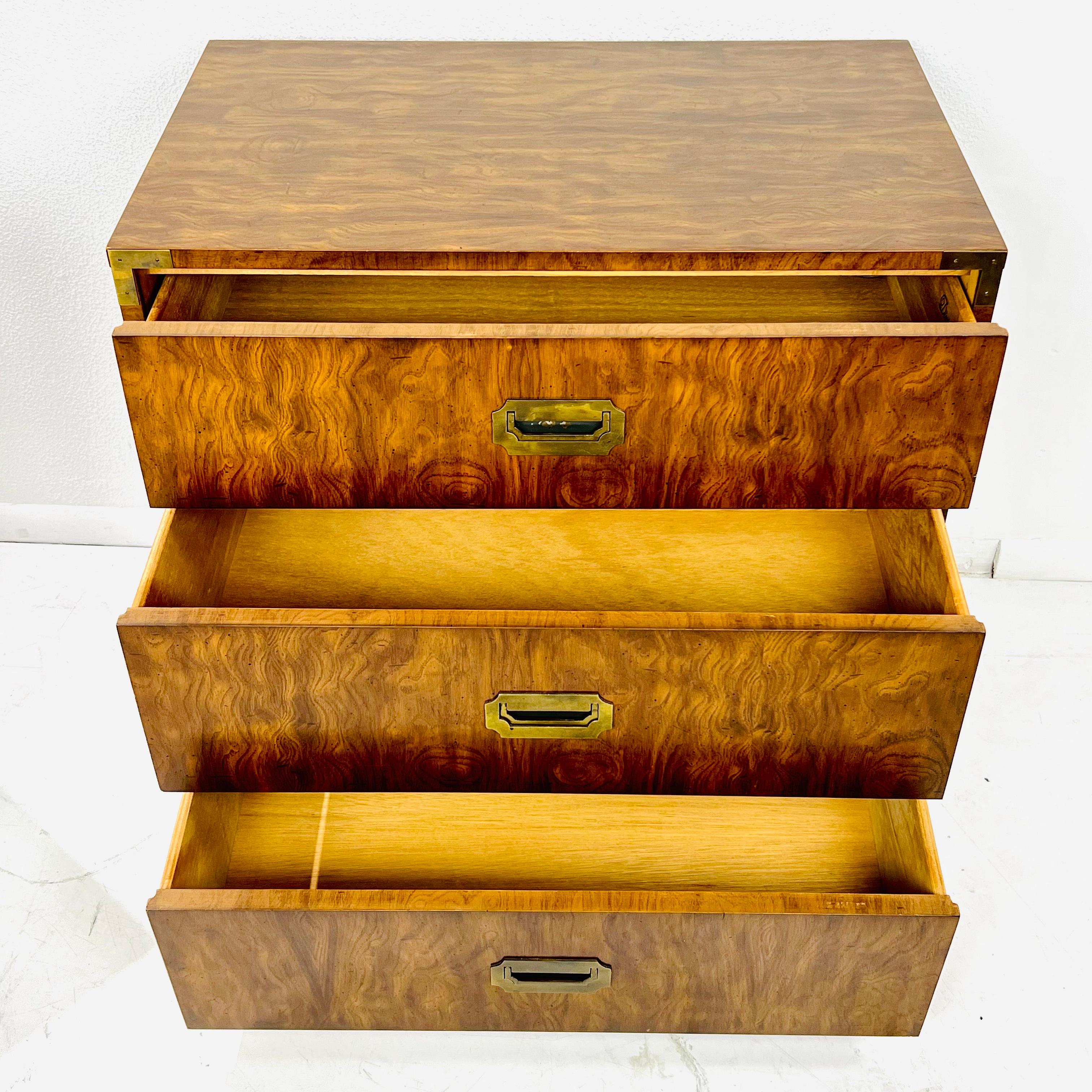 Pair of Vintage Campaigner Chests by Dixie For Sale 10