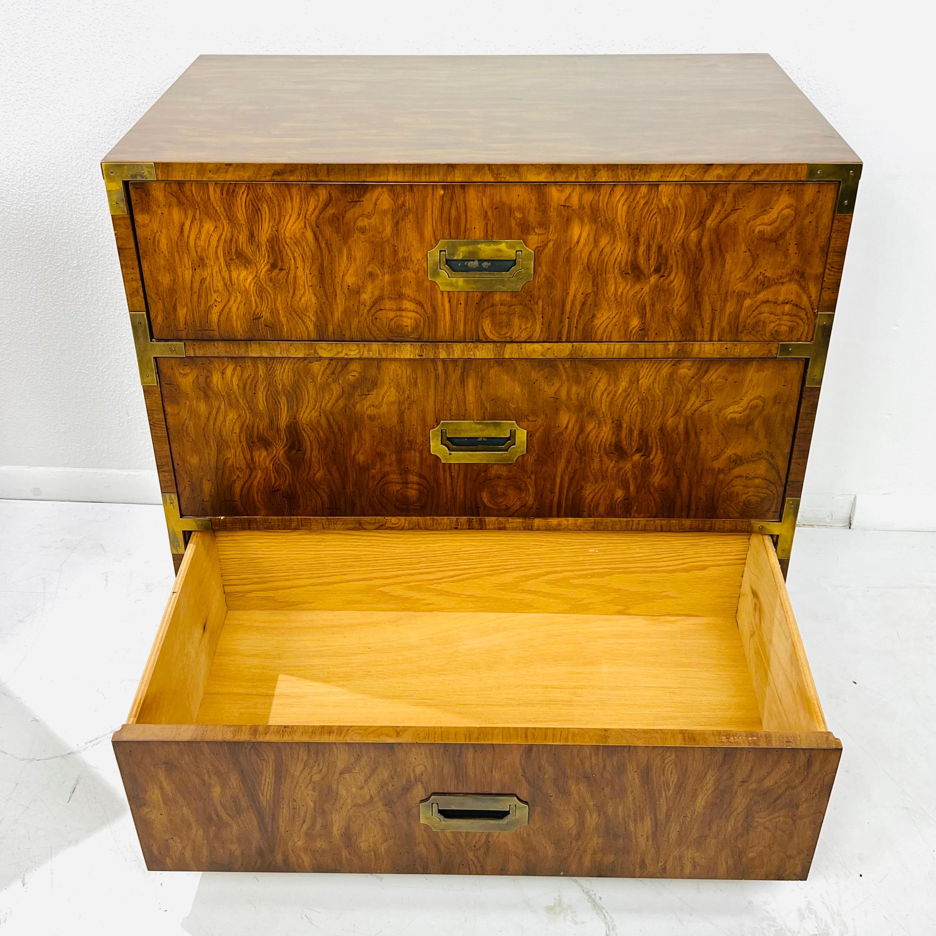 Pair of Vintage Campaigner Chests by Dixie For Sale 11