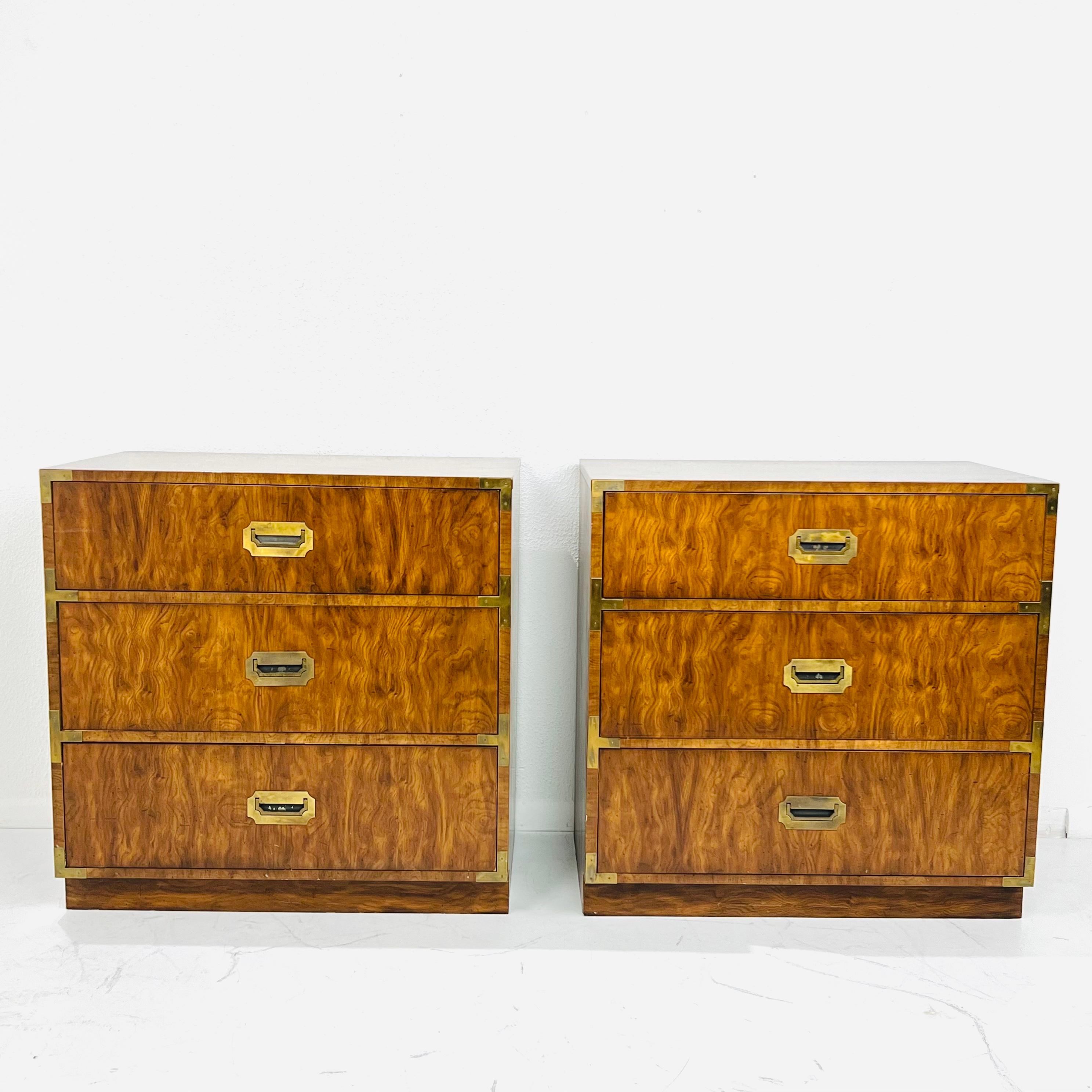 Pair of sophisticated 3 drawer 