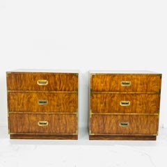 Pair of Vintage Campaigner Chests by Dixie
