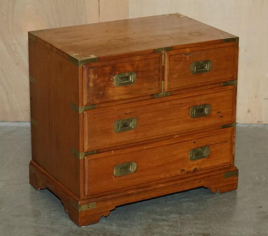 PAR DE CAMARAS MILITARES DE MADERA DE CAMPAÑA DE ÉPOCA MESA DE LADO DE LA CAMA MESA DE LADO DE LA NOCHE ESCRITORIOS en venta 6