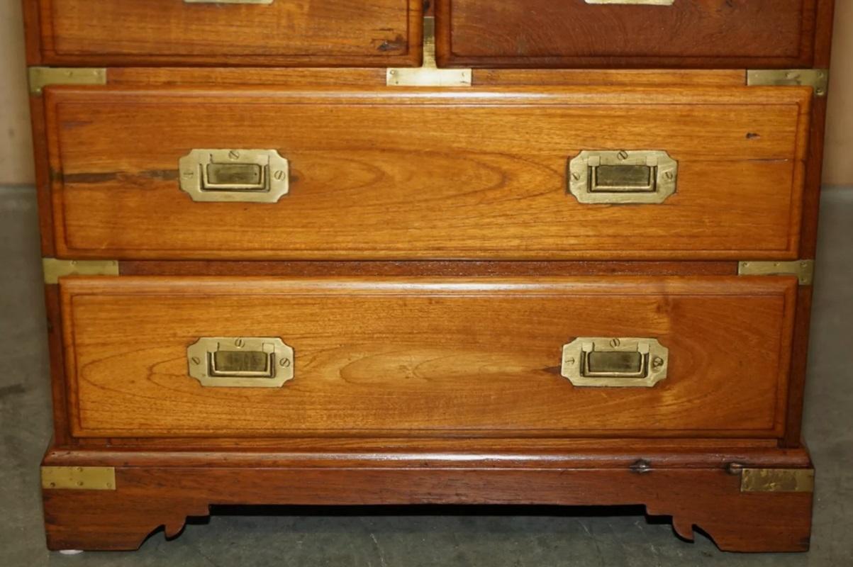 PAR DE CAMARAS MILITARES DE MADERA DE CAMPAÑA DE ÉPOCA MESA DE LADO DE LA CAMA MESA DE LADO DE LA NOCHE ESCRITORIOS siglo XX en venta
