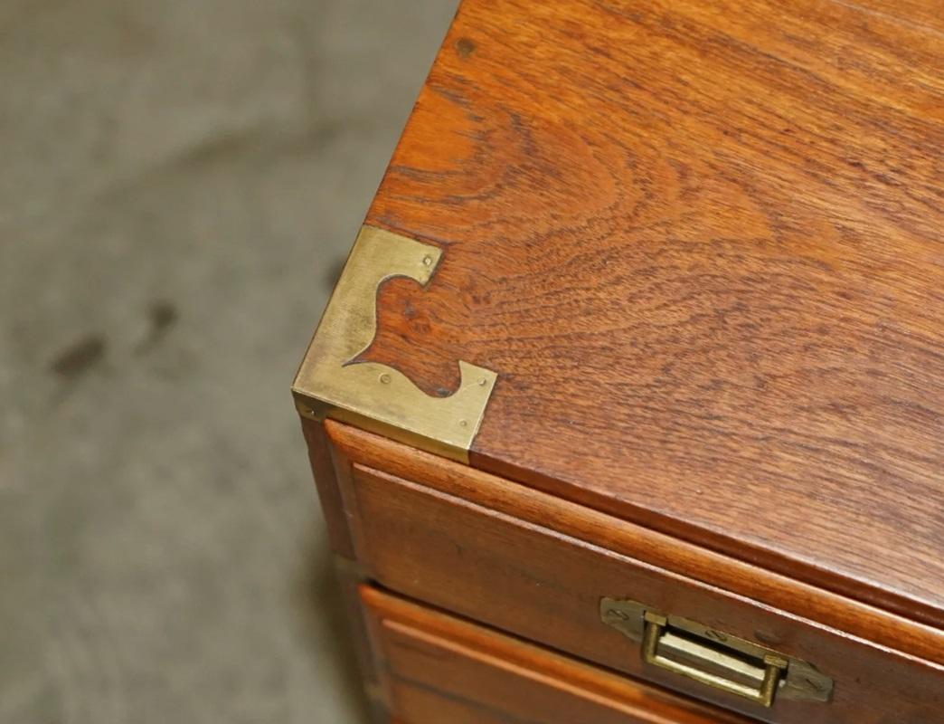 PAR DE CAMARAS MILITARES DE MADERA DE CAMPAÑA DE ÉPOCA MESA DE LADO DE LA CAMA MESA DE LADO DE LA NOCHE ESCRITORIOS en venta 1