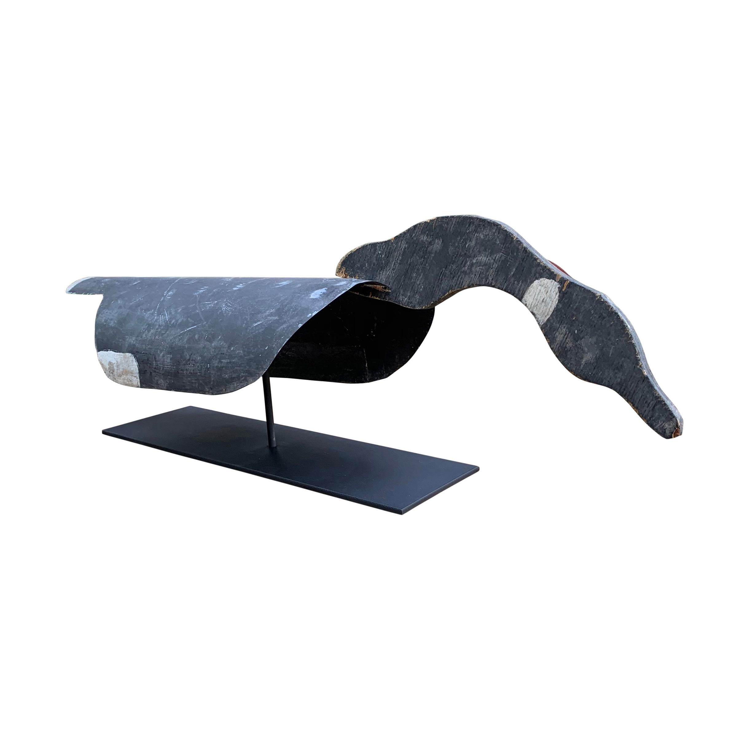 Rustic Pair of Vintage Canada Goose Decoys on Custom Stands For Sale