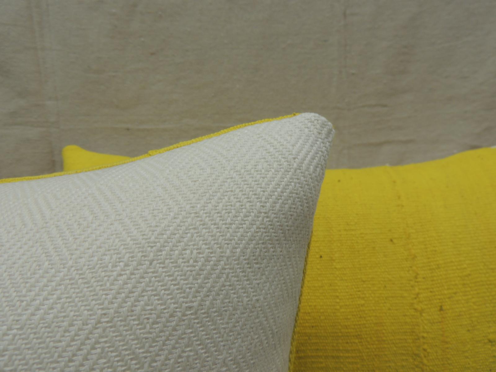 canary yellow pillows