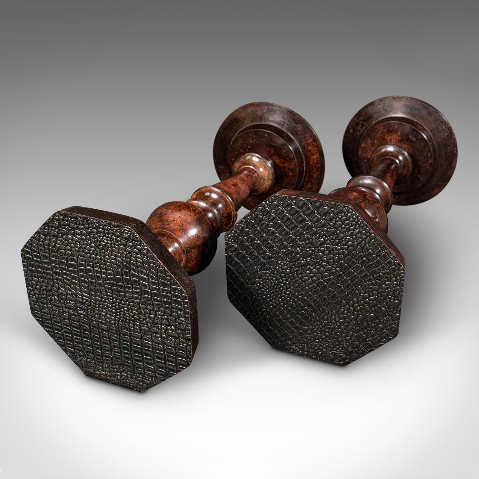 Pair Of Vintage Candle Prickets, English, Candlestick, Ecclesiastical, Art Deco For Sale 6