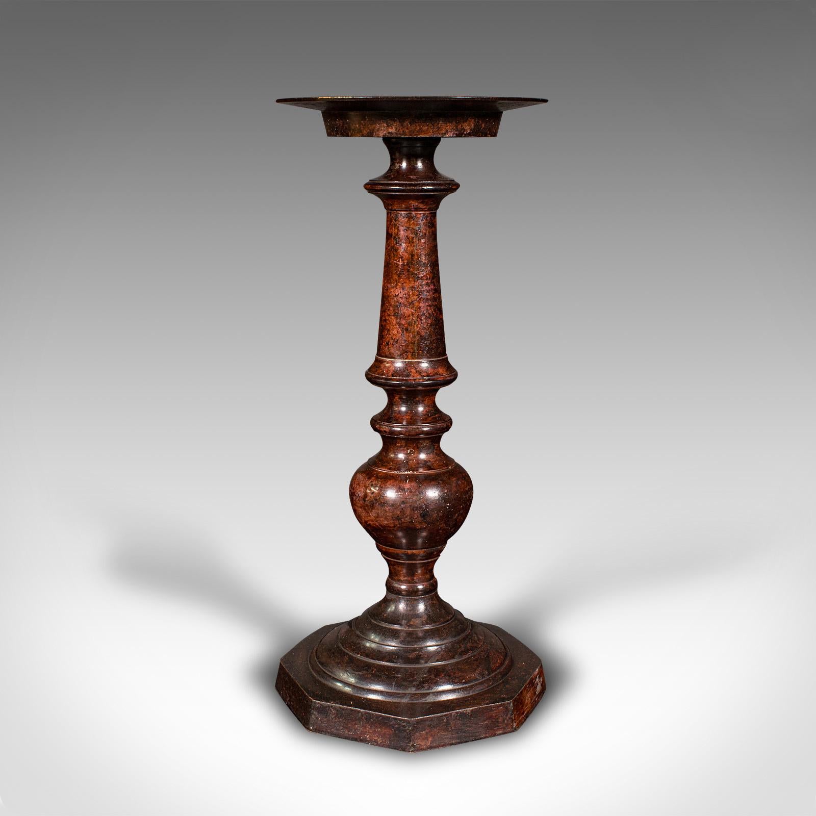 Metal Pair Of Vintage Candle Prickets, English, Candlestick, Ecclesiastical, Art Deco For Sale