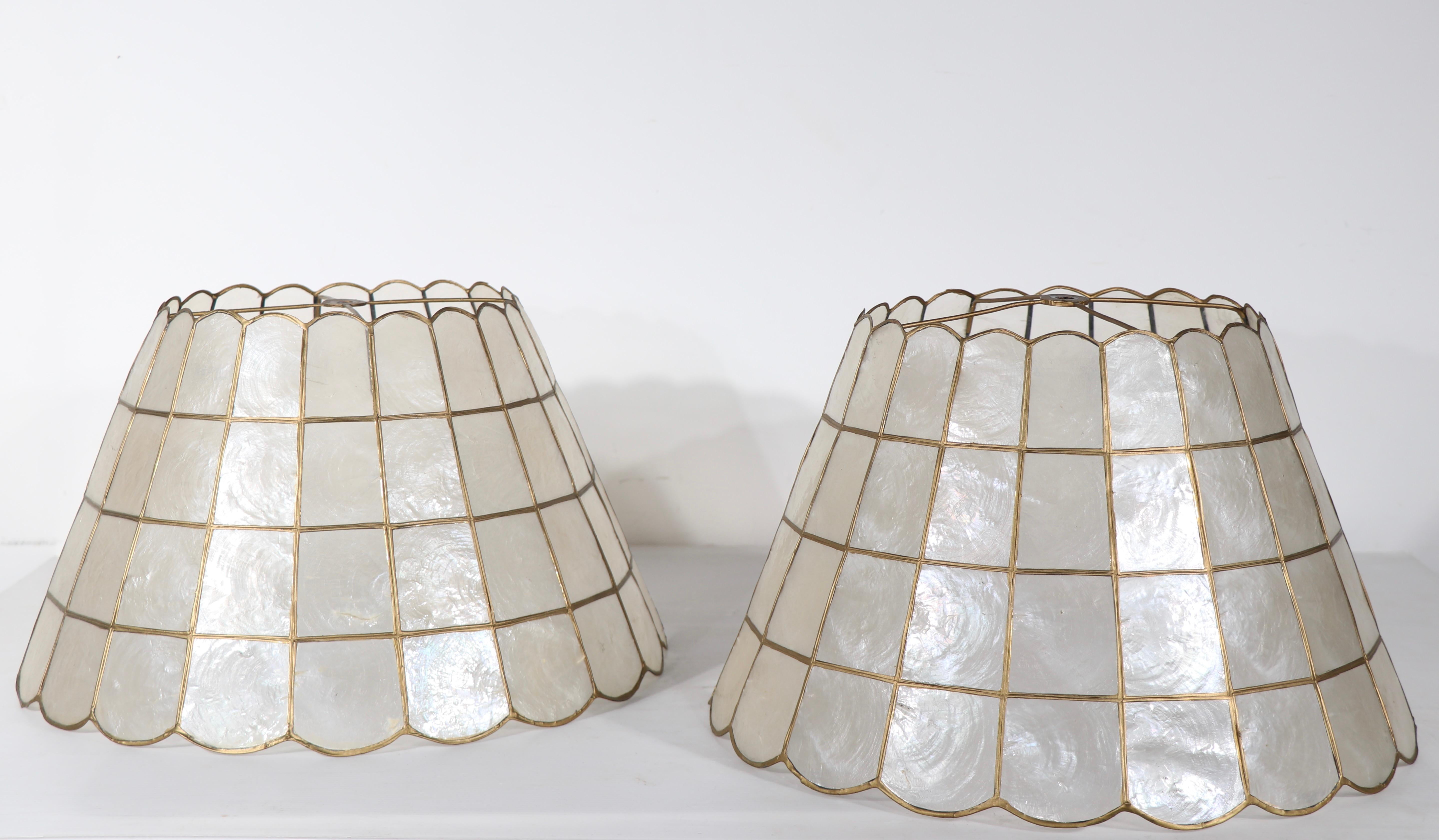 vintage capiz shell table lamp