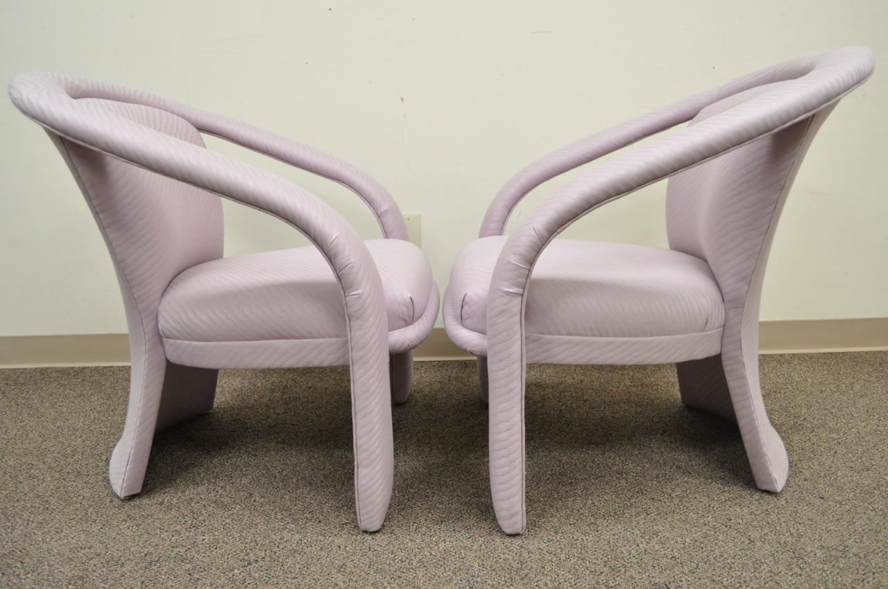 Mid-Century Modern Pair of Vintage Carson's Sculptural Mid Century Modern Lounge Armchairs