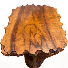 Pair of Vintage Carved Wood Tables