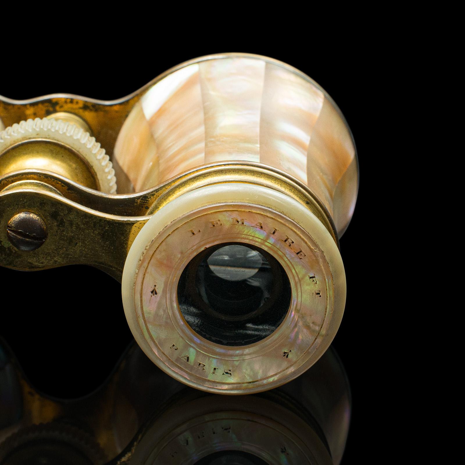 Pair Of Vintage Cased Opera Glasses, French, Brass, Binocular, Mid 20th Century For Sale 4