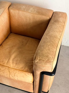 Pair of vintage Cassina LC2 chairs by Le Corbusier