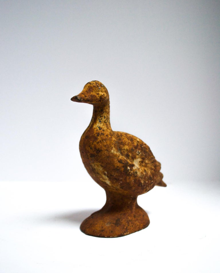 Pair of Vintage Cast Iron Ducks at 1stDibs