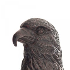 Pair of Vintage Cast Iron Eagle Head Bookends