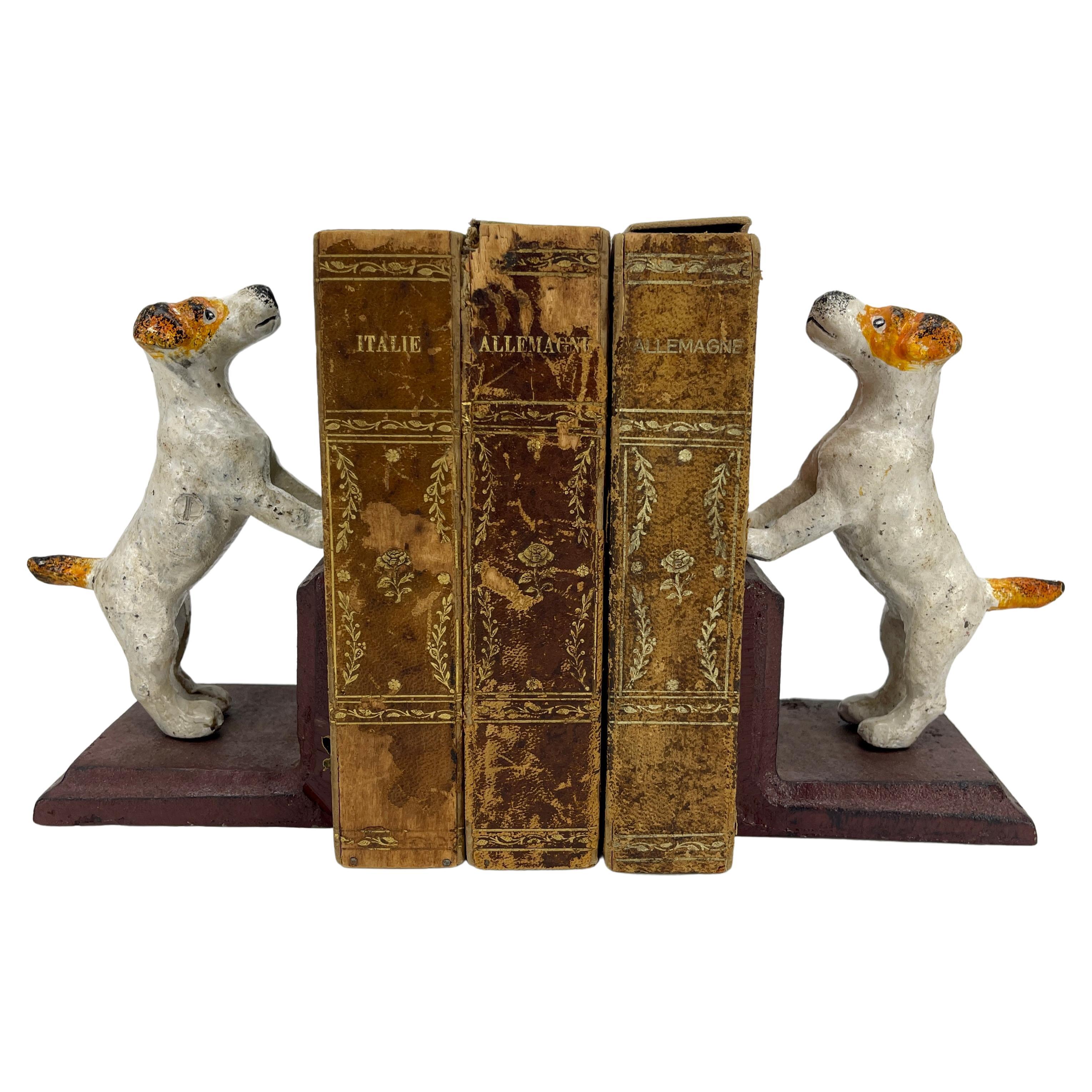 Pair of Vintage Cast Iron "Terrier" Dog Bookends