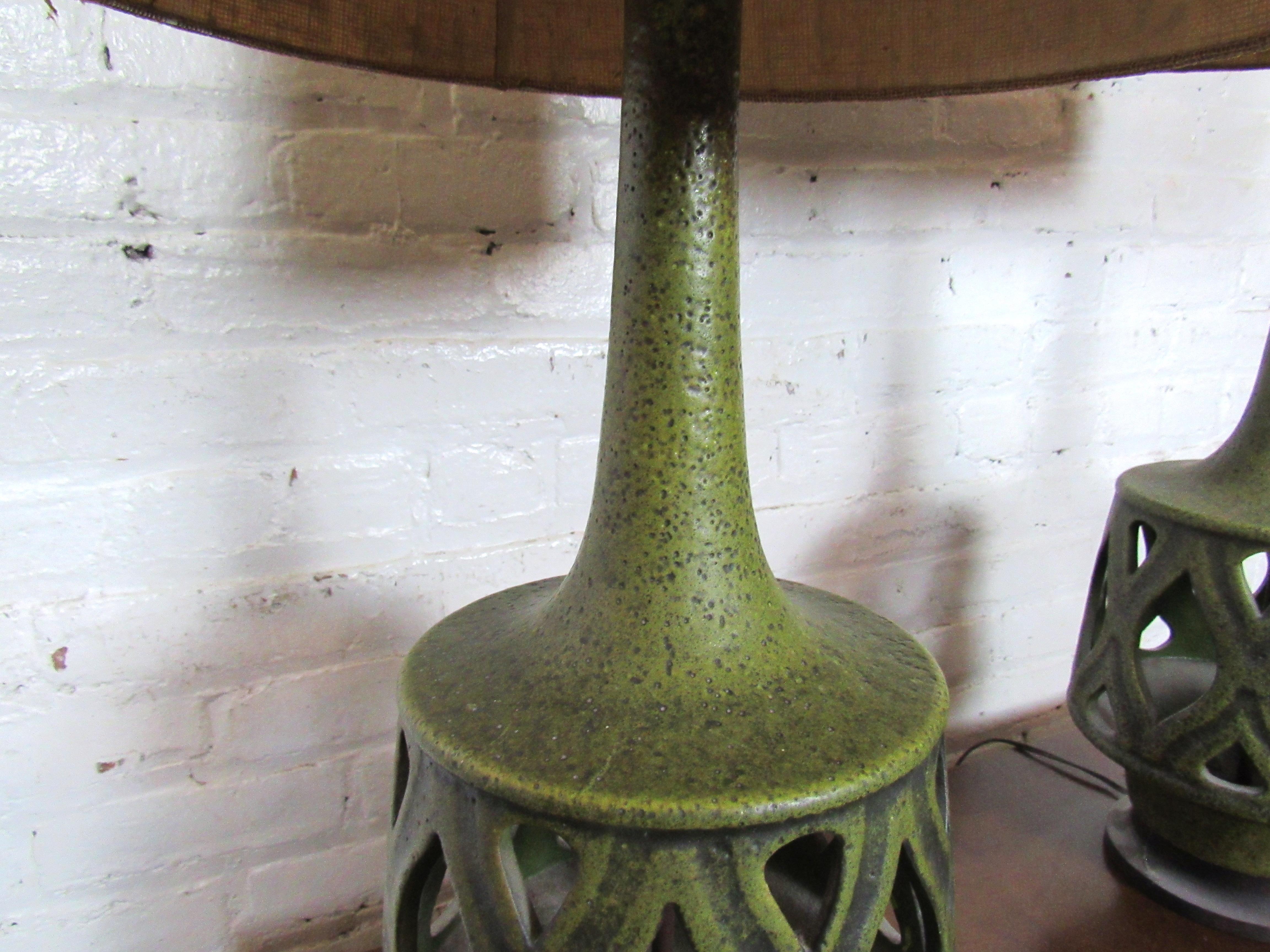 Pair of Vintage Ceramic Lamps 3