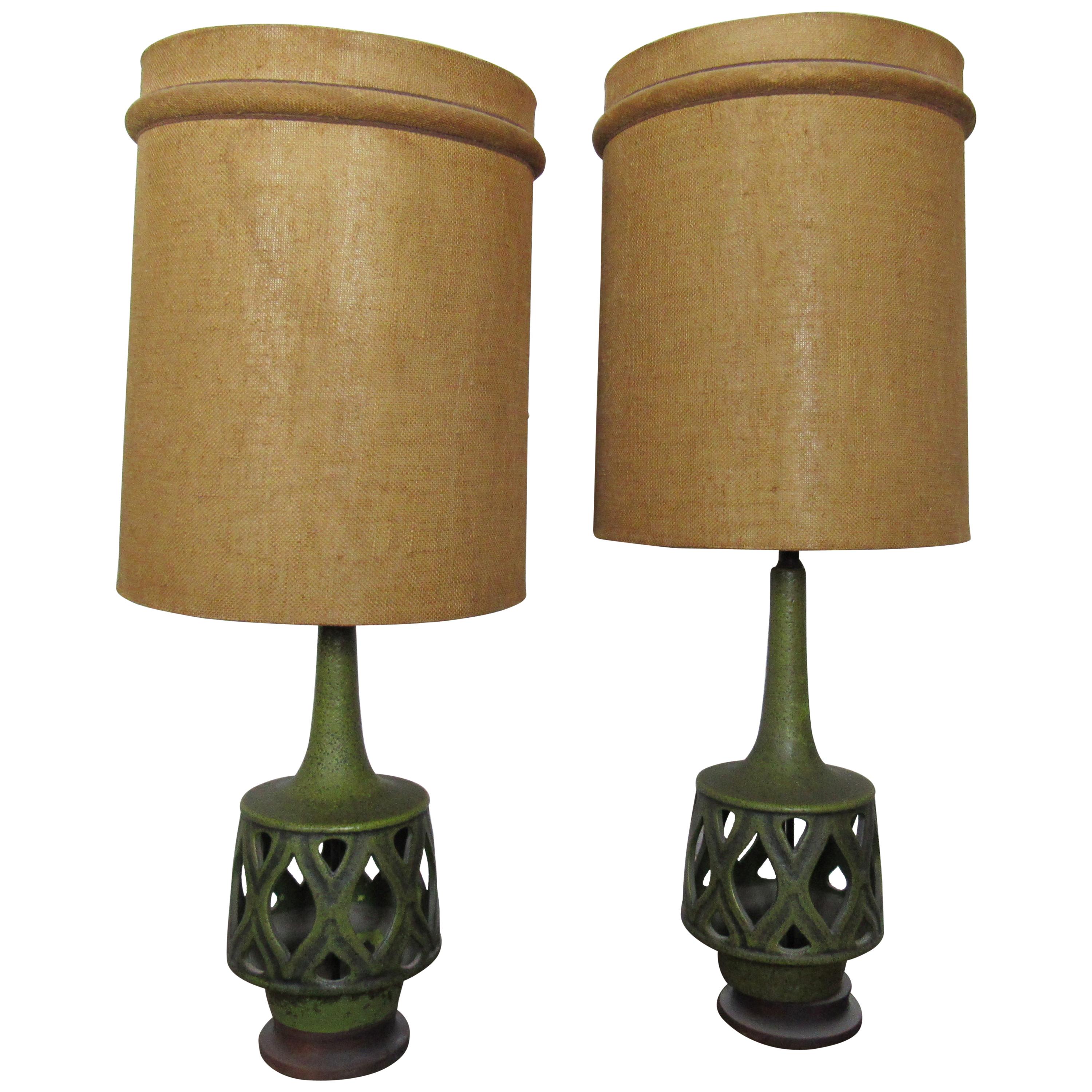 Pair of Vintage Ceramic Lamps