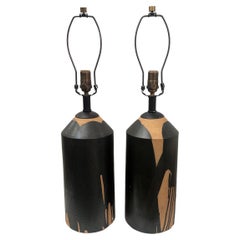 Paire de lampes en céramique vintage