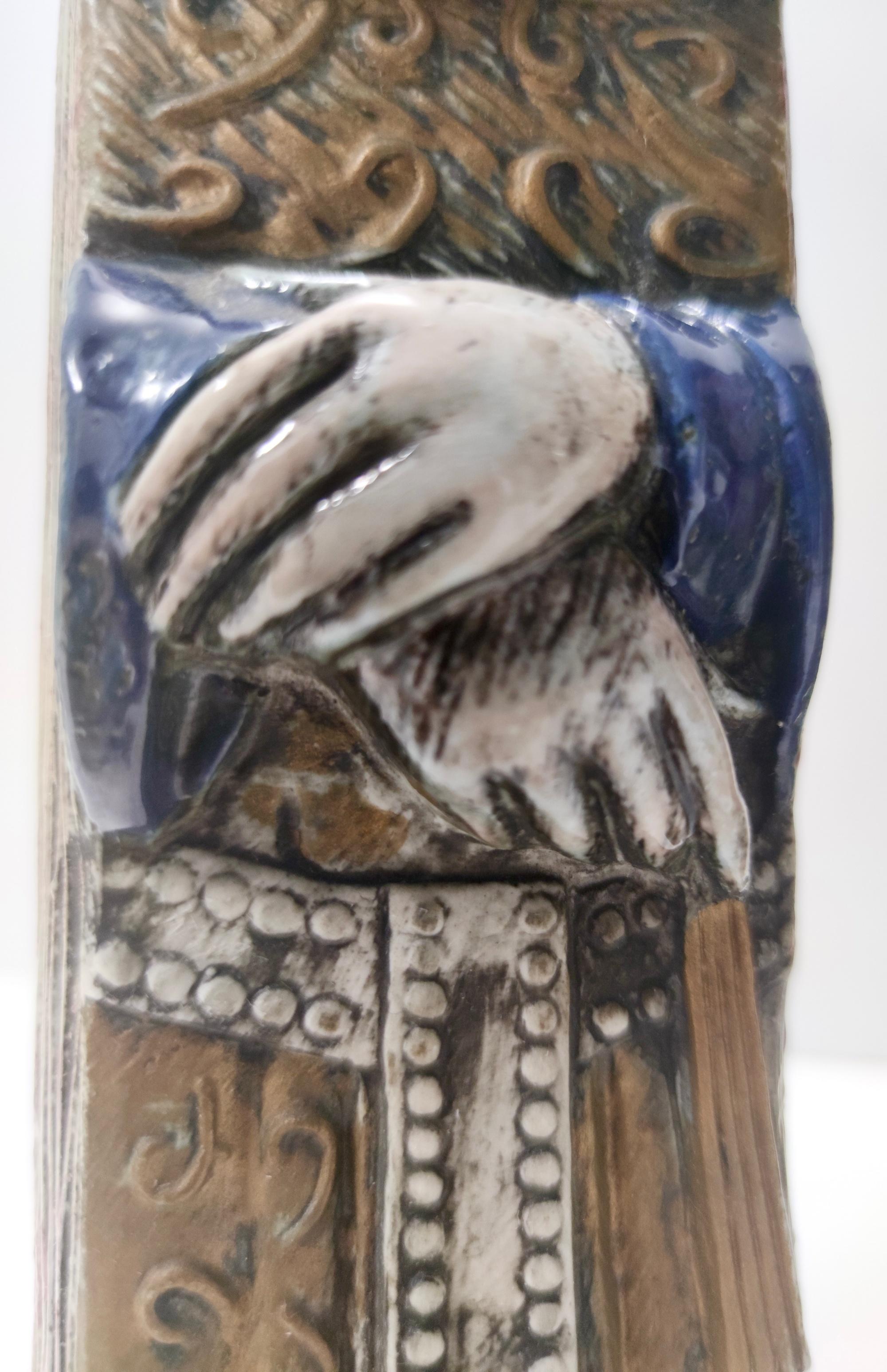Paar Vintage-Keramik-Likörflaschen, Darstellung eines Königs und einer Königin, Italien im Angebot 3