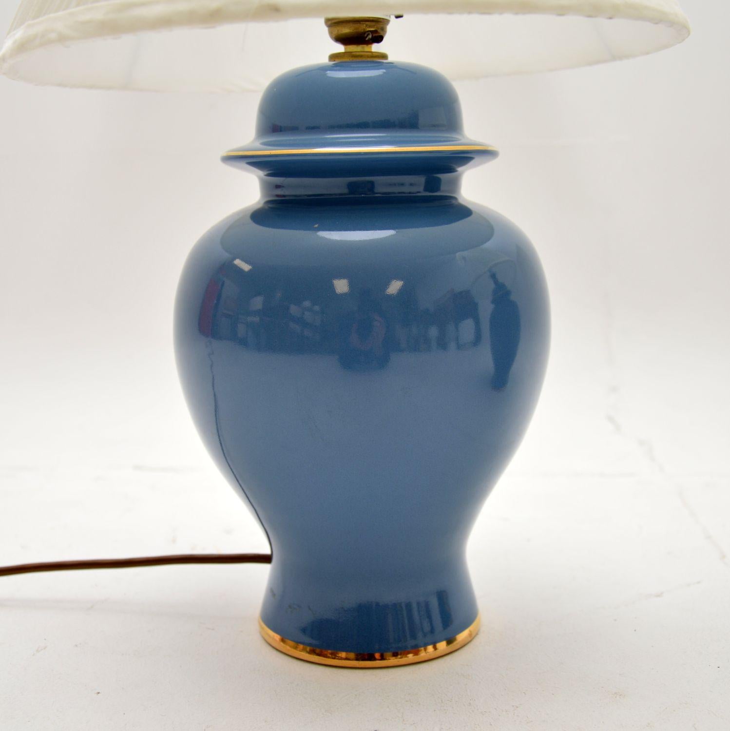 British Pair of Vintage Ceramic Table Lamps