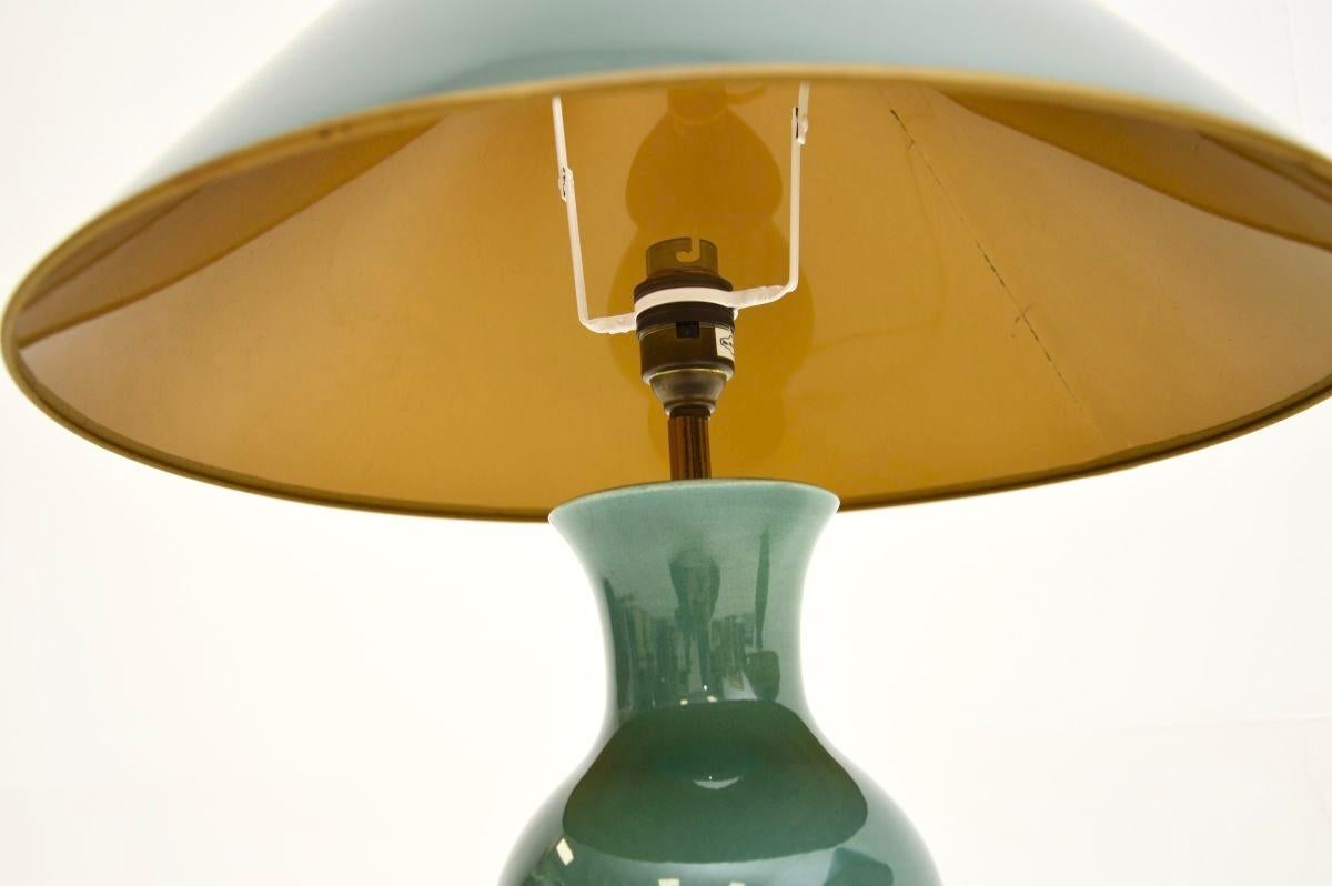 Late 20th Century Pair of Vintage Ceramic Table Lamps
