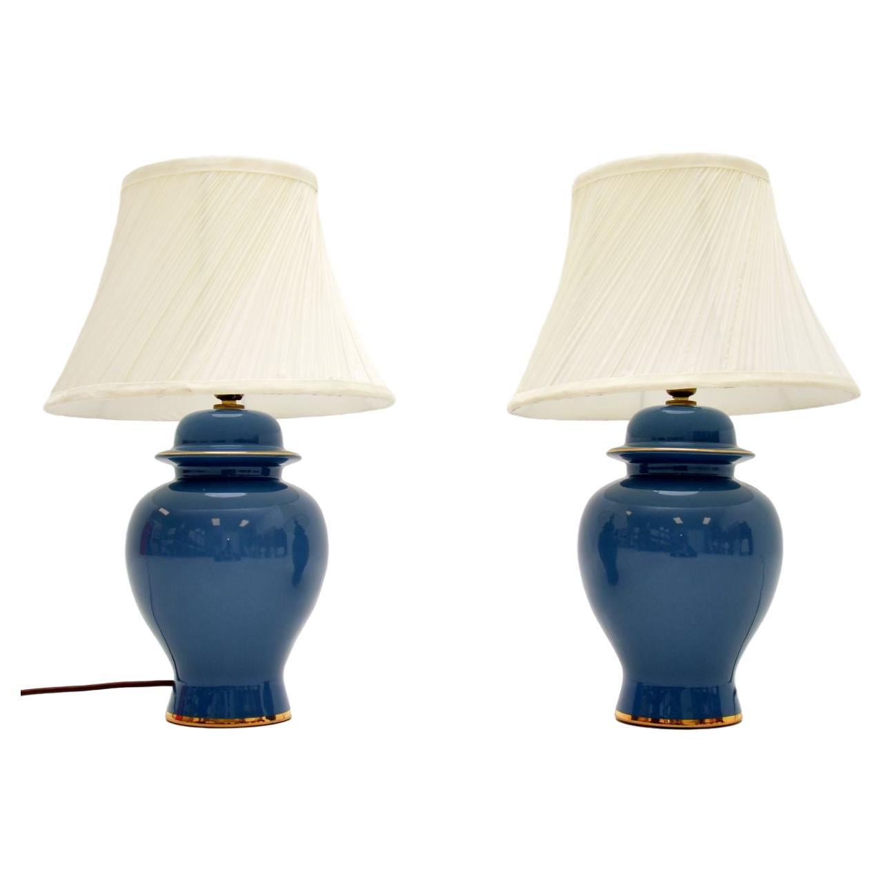 Pair of Vintage Ceramic Table Lamps