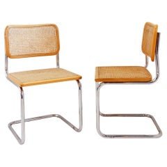 Pair of vintage Cesca chairs in light wood - Italy 1990s