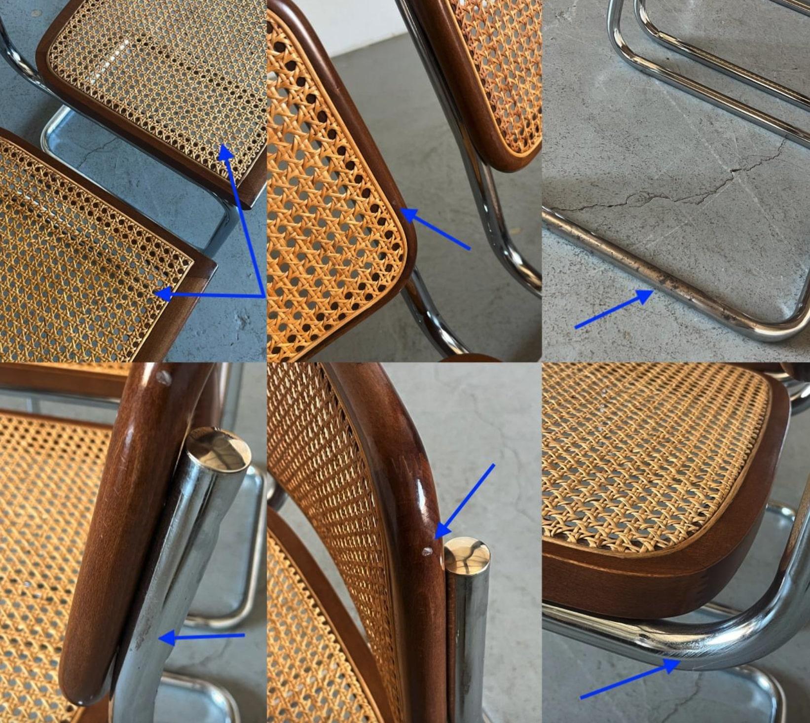 Coppia di sedie a sbalzo d'epoca Cesca in Wood marrone, anni '70 in vendita 4