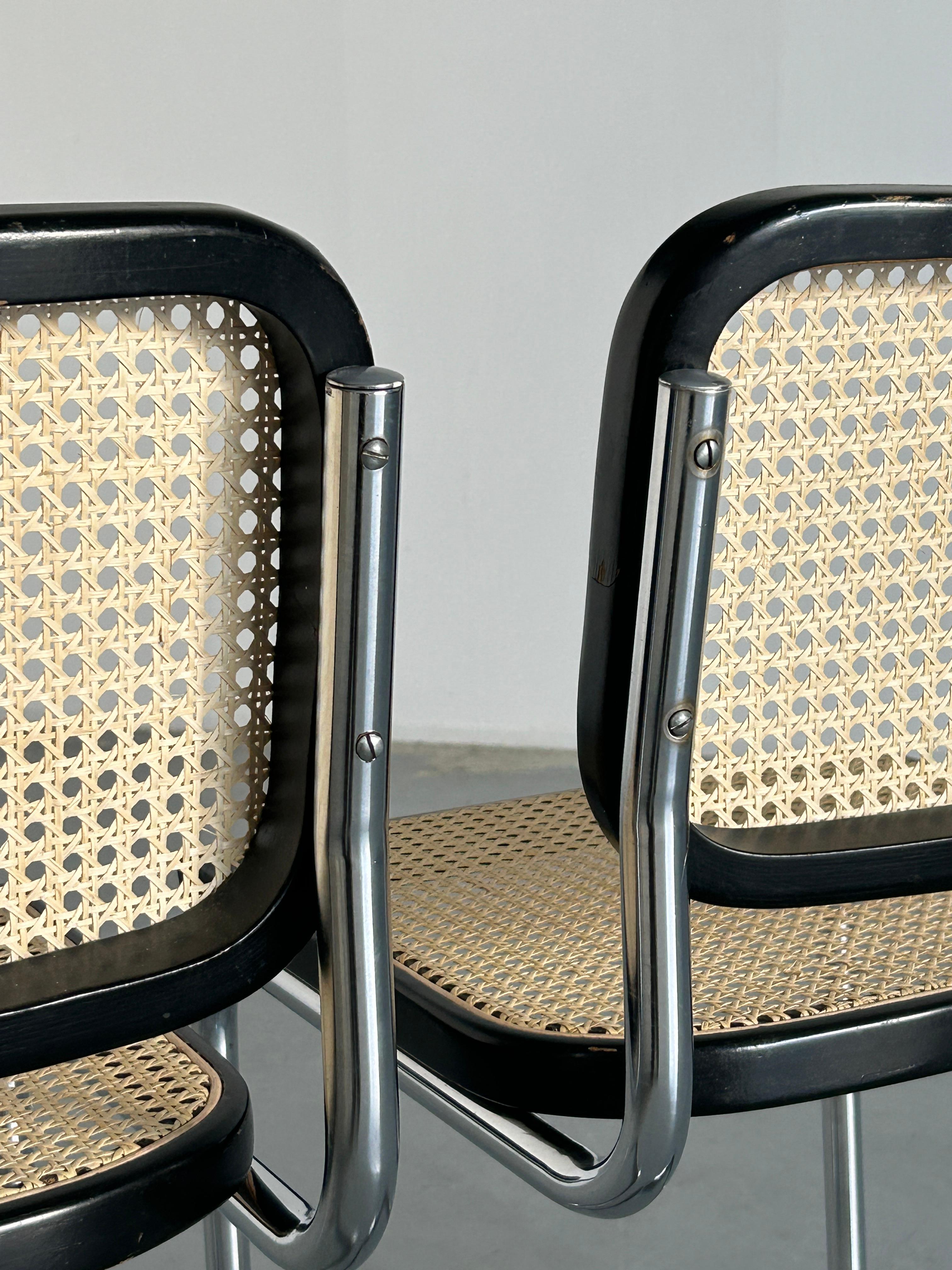 Pair of Vintage Cesca Mid Century Italian Cantilever Chairs, Thonet Mundus For Sale 3
