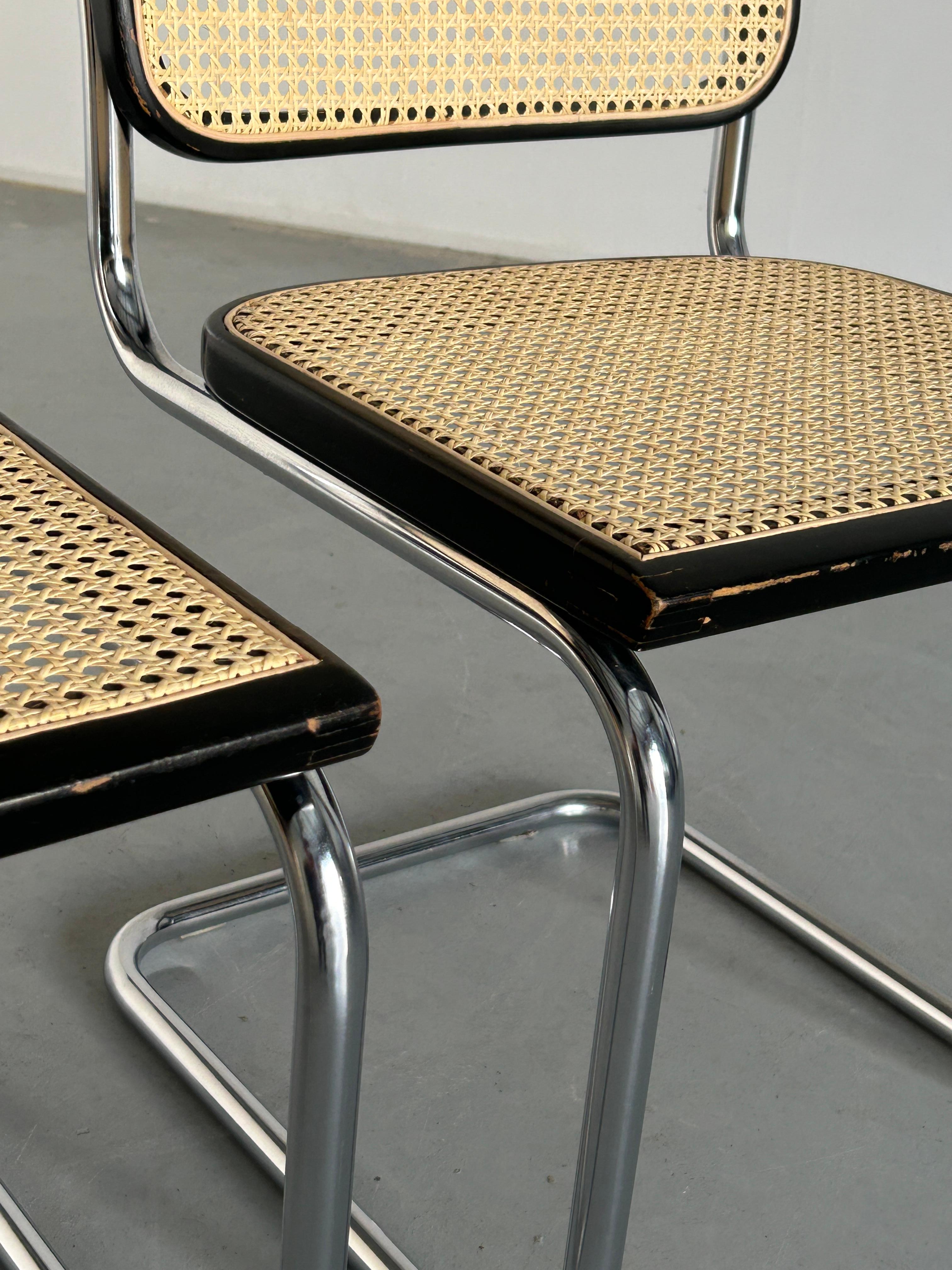 Paire de chaises cantilever italiennes Cesca du milieu du siècle dernier, Thonet Mundus en vente 7