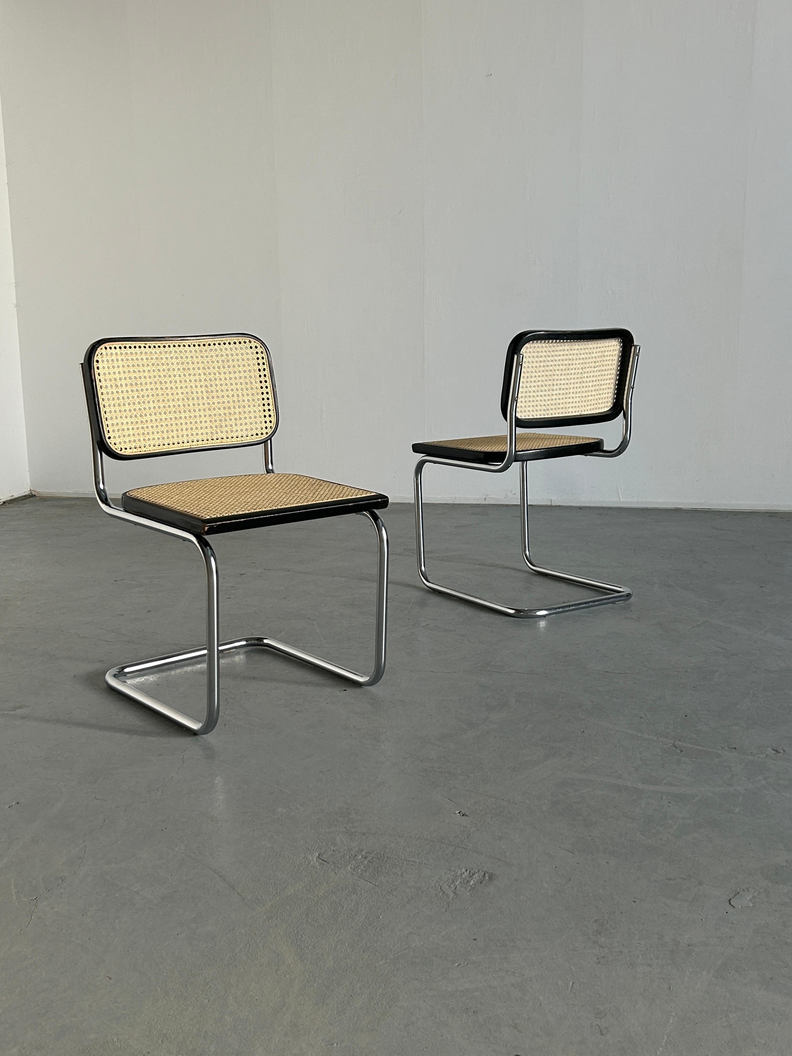 Pair of Vintage Cesca Mid Century Italian Cantilever Chairs, Thonet Mundus In Good Condition For Sale In Zagreb, HR