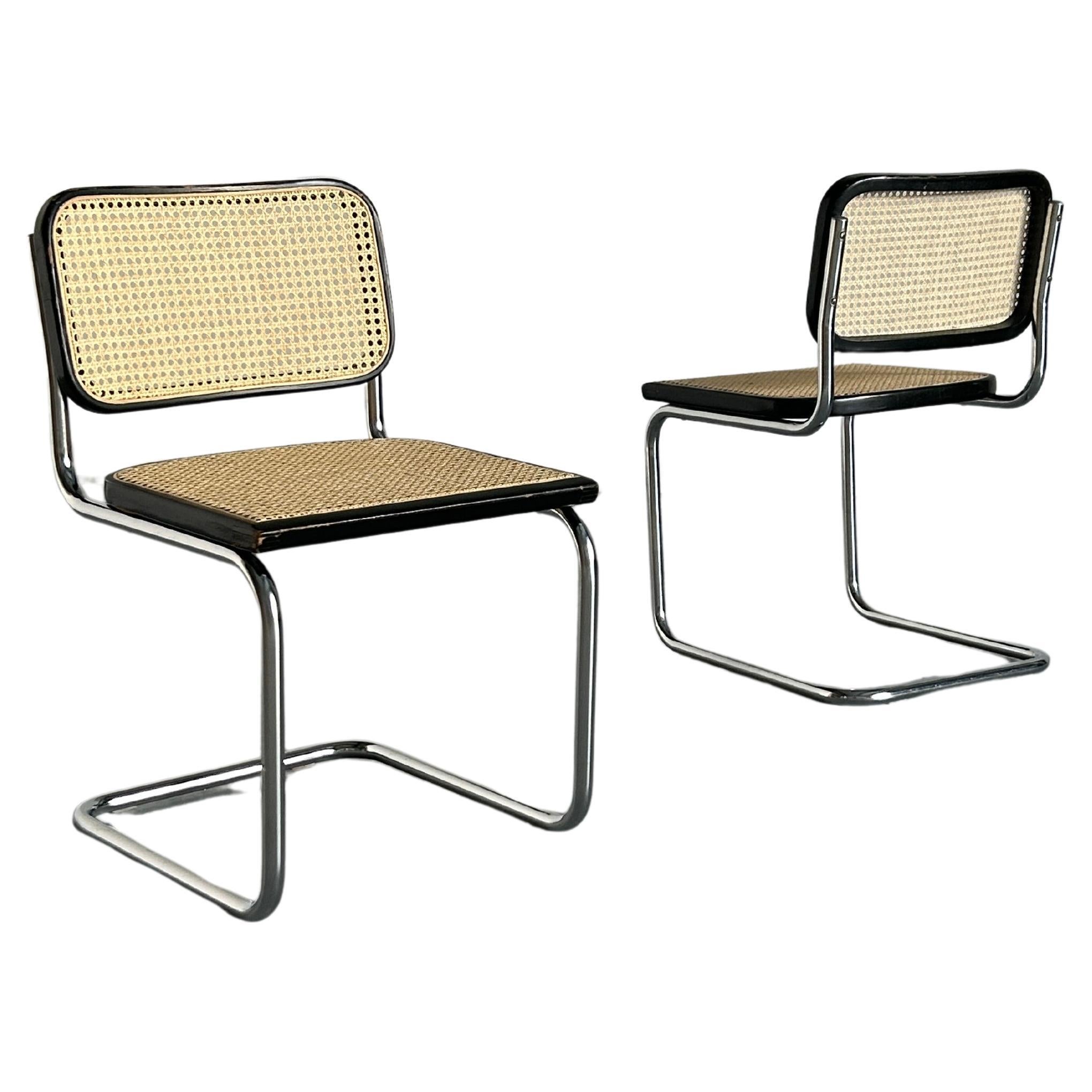 Pair of Vintage Cesca Mid Century Italian Cantilever Chairs, Thonet Mundus
