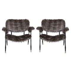Pair of Vintage Chairs by Gastone Rinaldi, Mid-20th Century