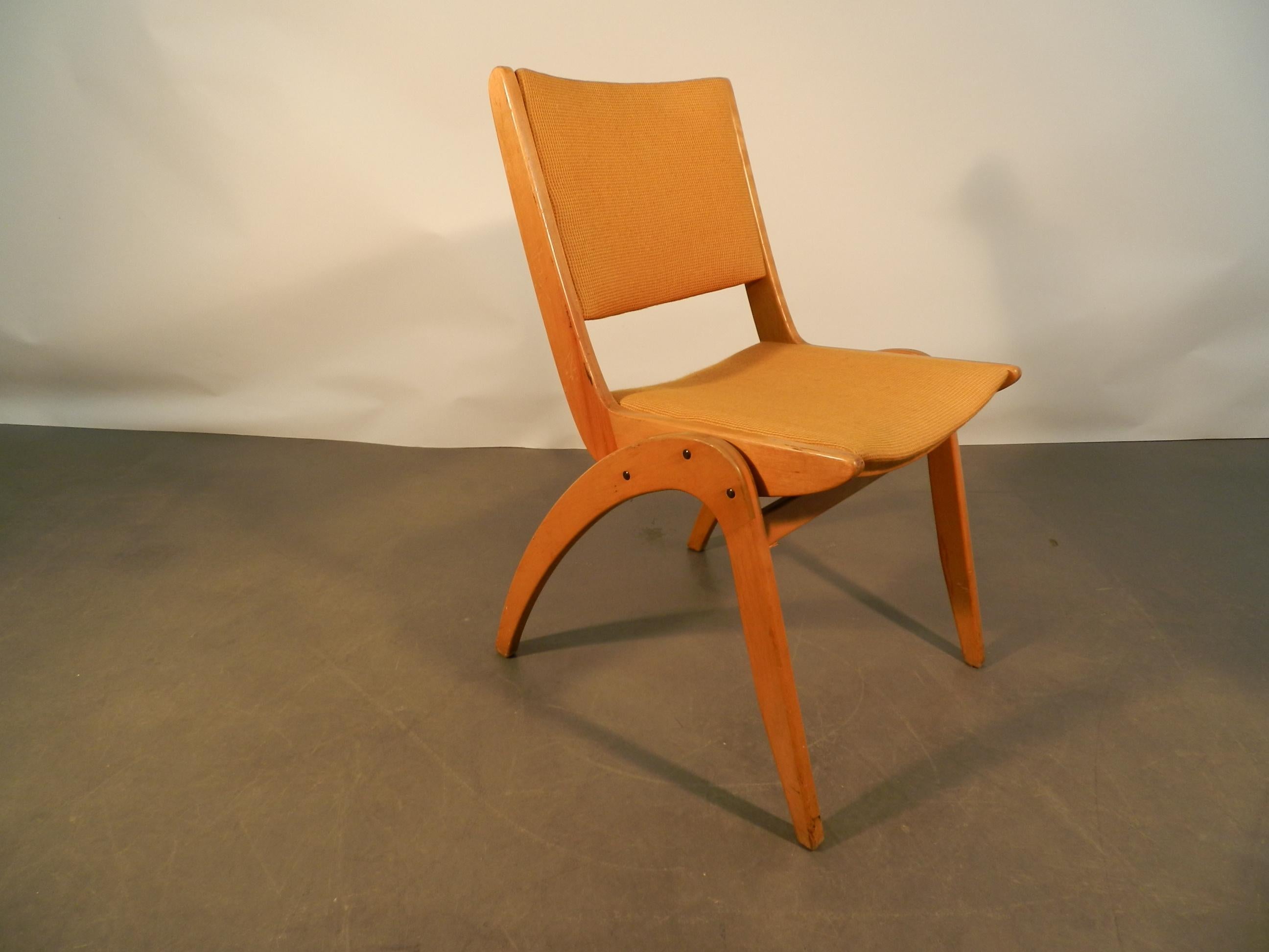 Paire de chaises vintage, datant d'environ 1950-1960 Bon état - En vente à Saint-Ouen, FR