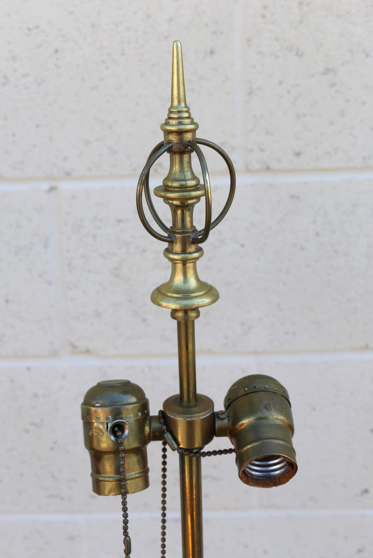 Pair of Vintage Chapman Brass Bamboo Floor Lamp 3