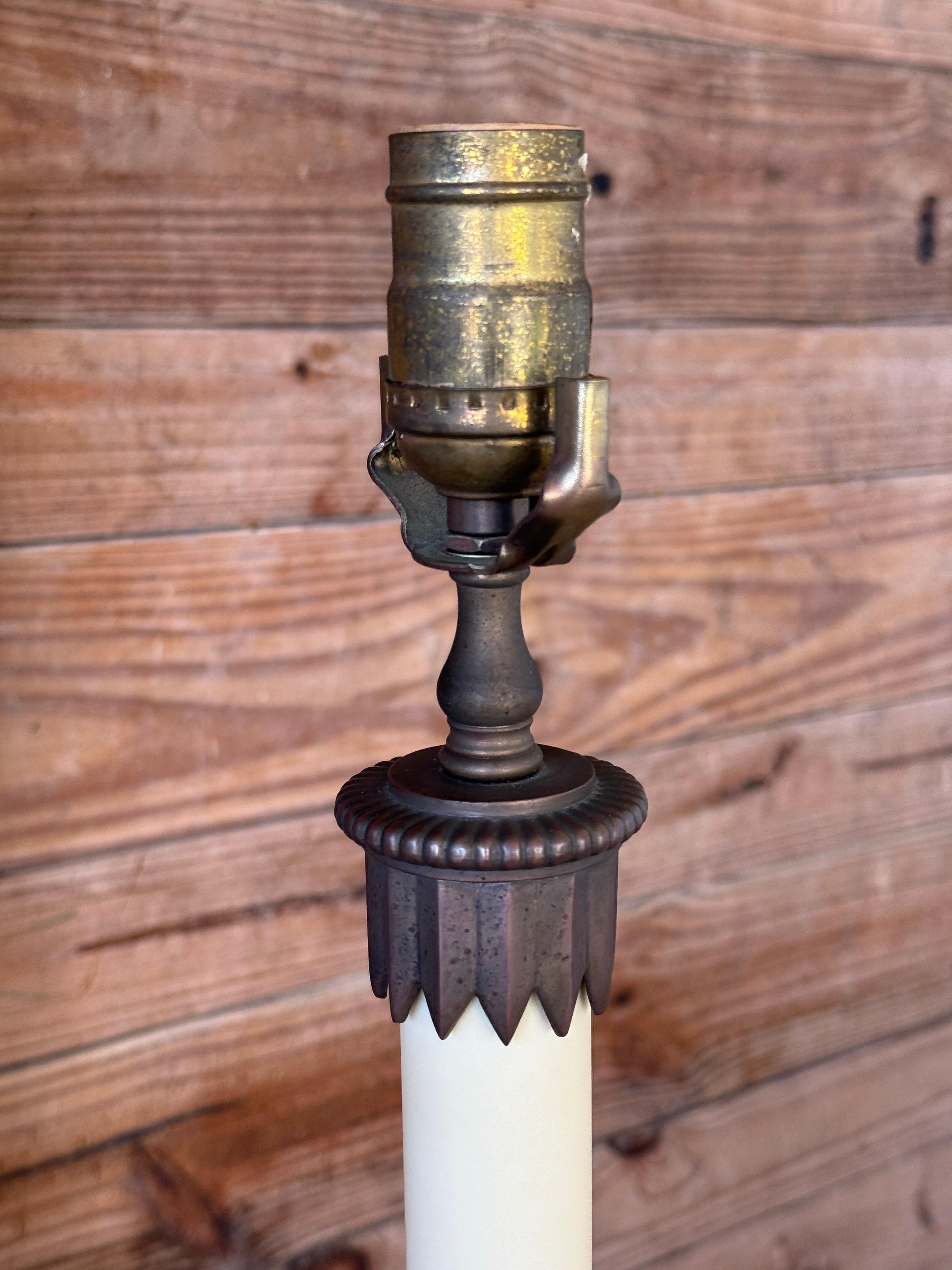 American Pair of Vintage Chapman Neoclassical Bronze Table Lamps For Sale