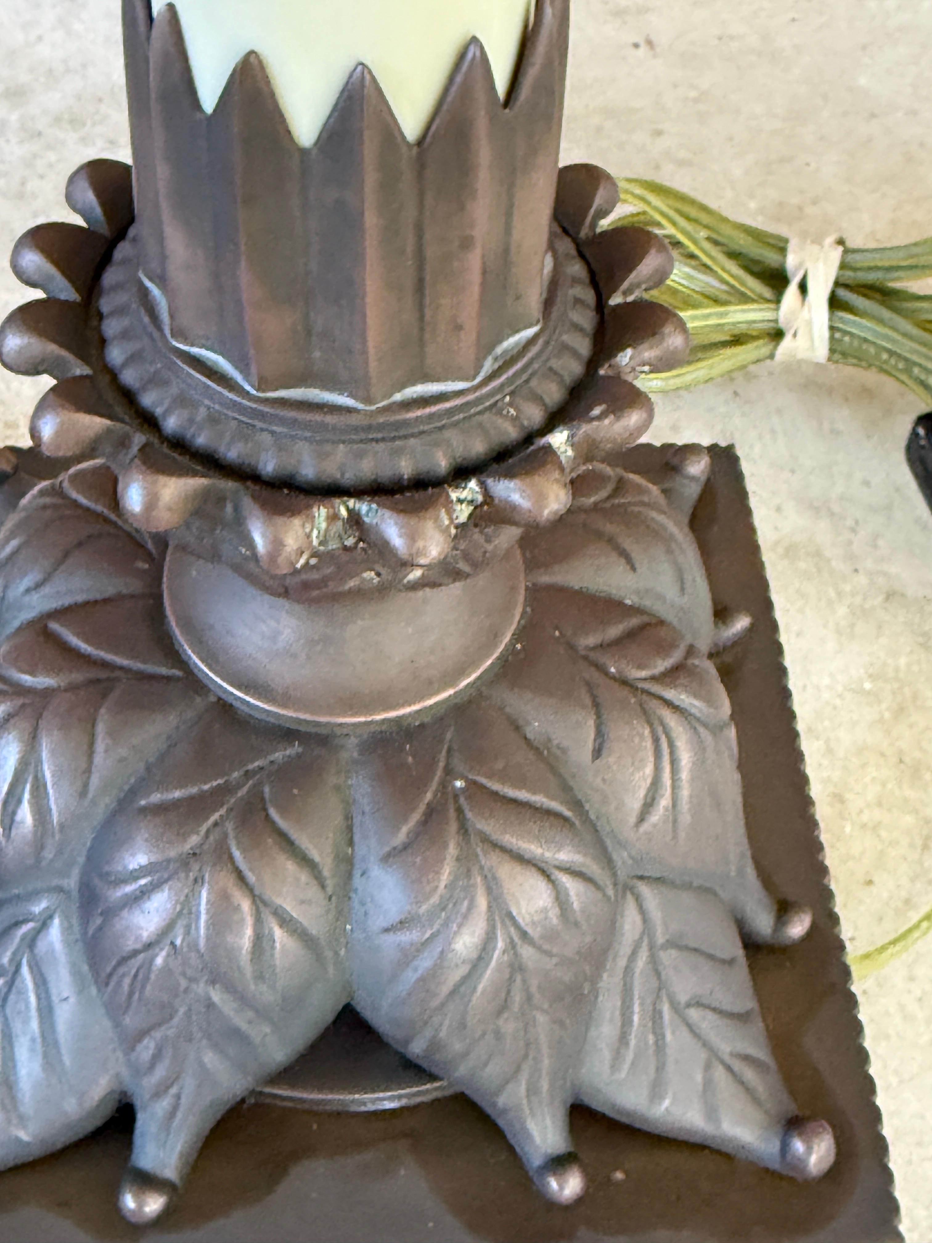 Pair of Vintage Chapman Neoclassical Bronze Table Lamps For Sale 1