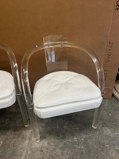 Pair of Vintage Charles Hollis Jones Lucite Chairs