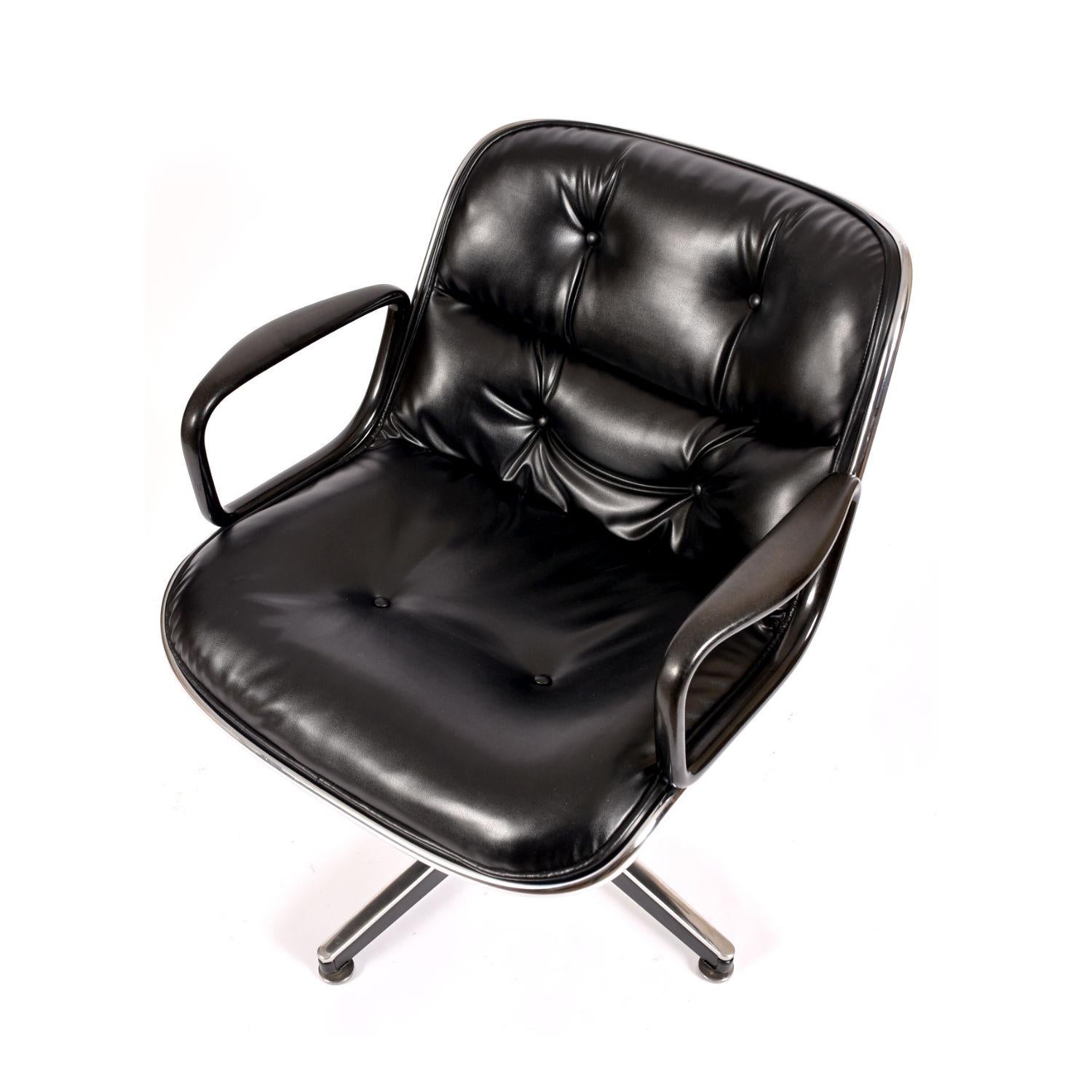 knoll leather chair