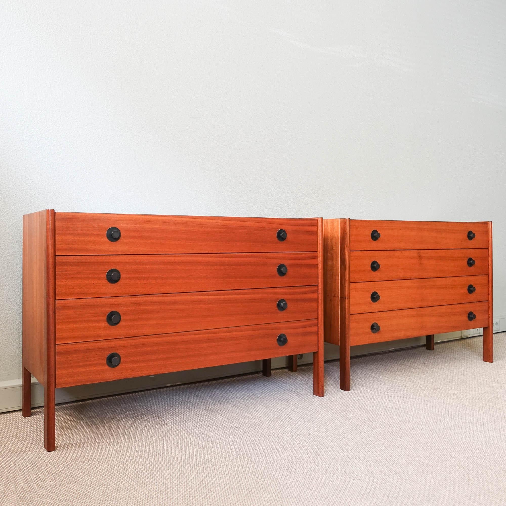 Mid-Century Modern Pair of Vintage Chest of Drawers from José Espinho for Olaio, 1970's