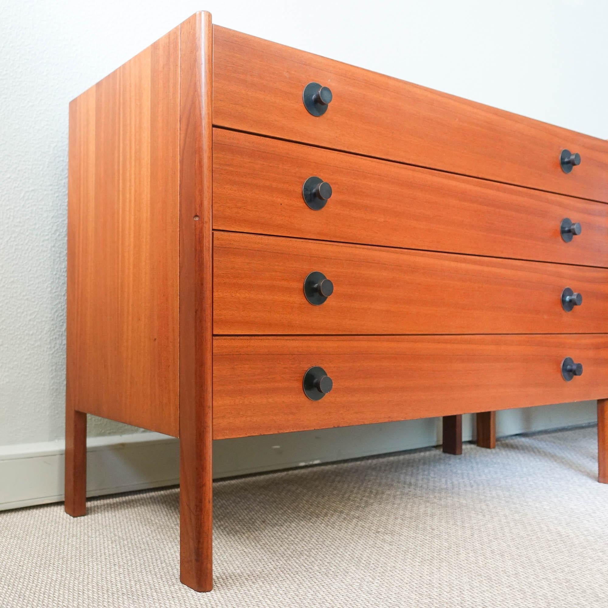 Metal Pair of Vintage Chest of Drawers from José Espinho for Olaio, 1970's